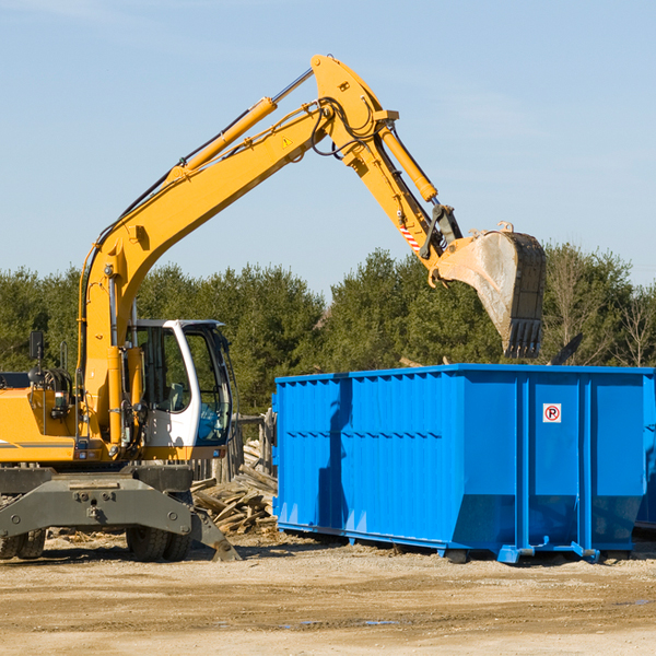 are there any restrictions on where a residential dumpster can be placed in Burgess Virginia